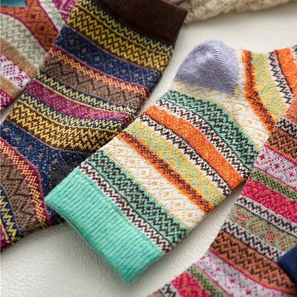 Smiley Vintage Soft Designer Socks for All Seasons
