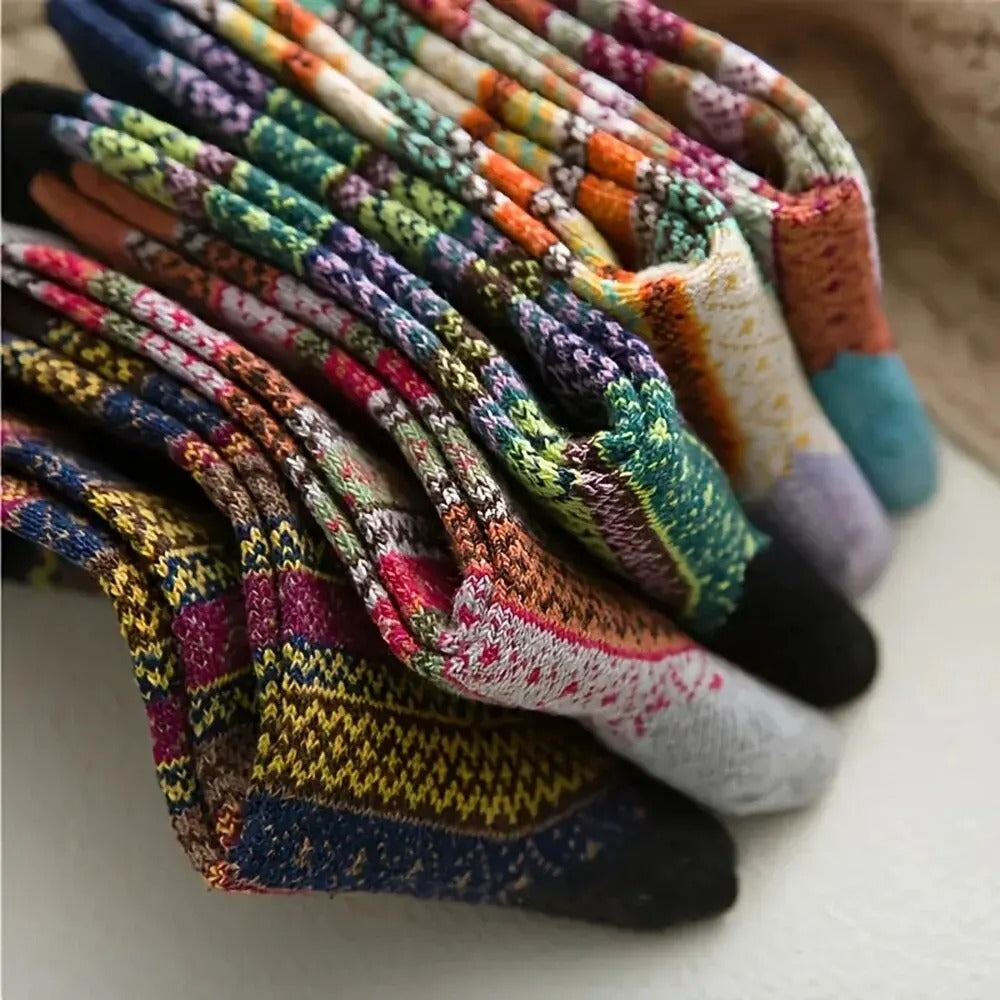 Smiley Vintage Soft Designer Socks for All Seasons
