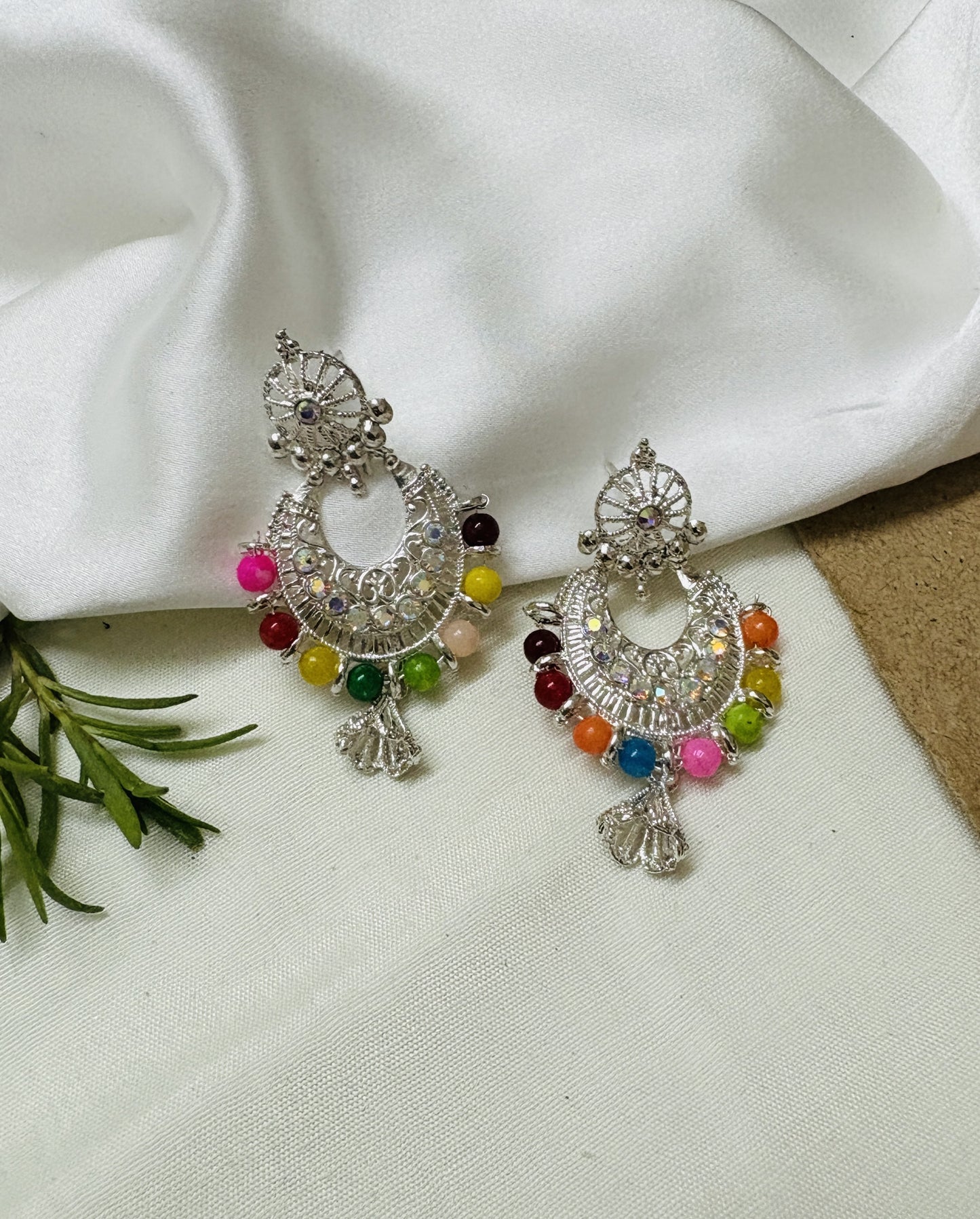 Premium Jaipuri Oxidized Set Of 12 Jhumkas Combo With Free Gift
