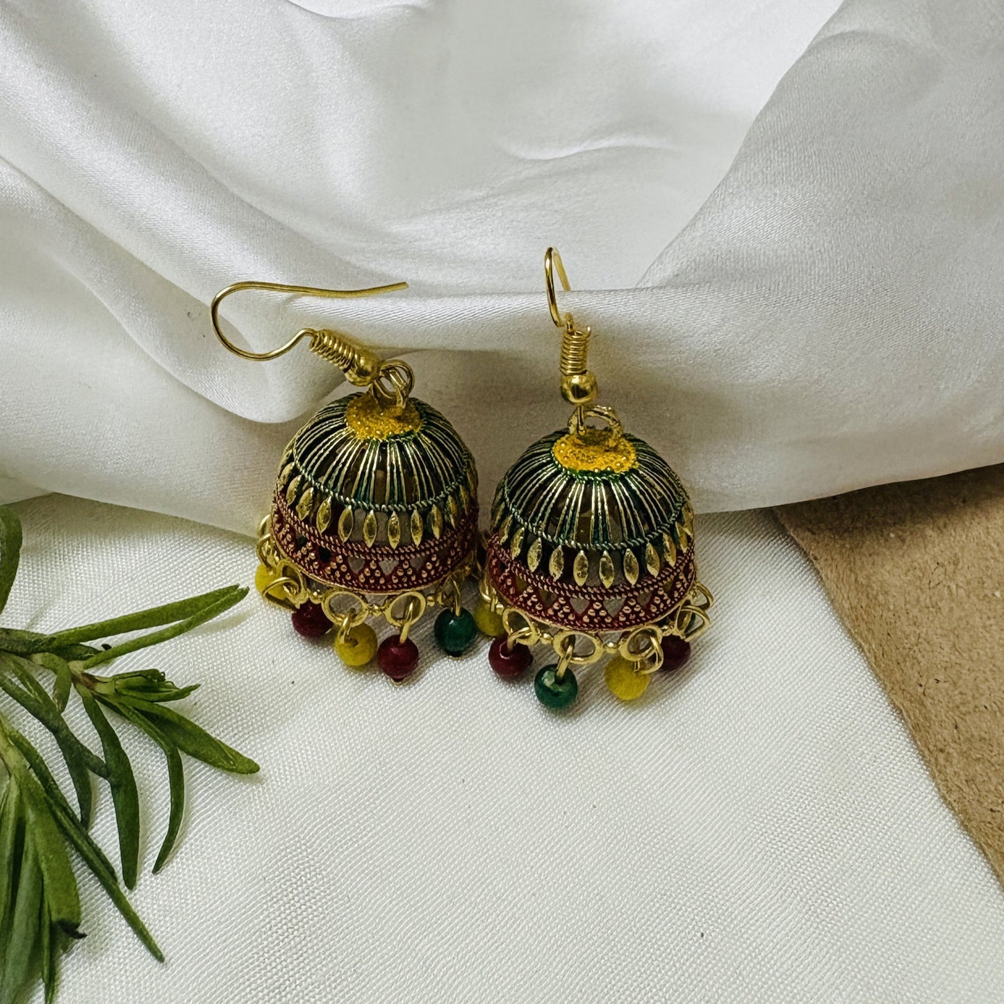 Premium Jaipuri Oxidized Set Of 12 Jhumkas Combo With Free Gift