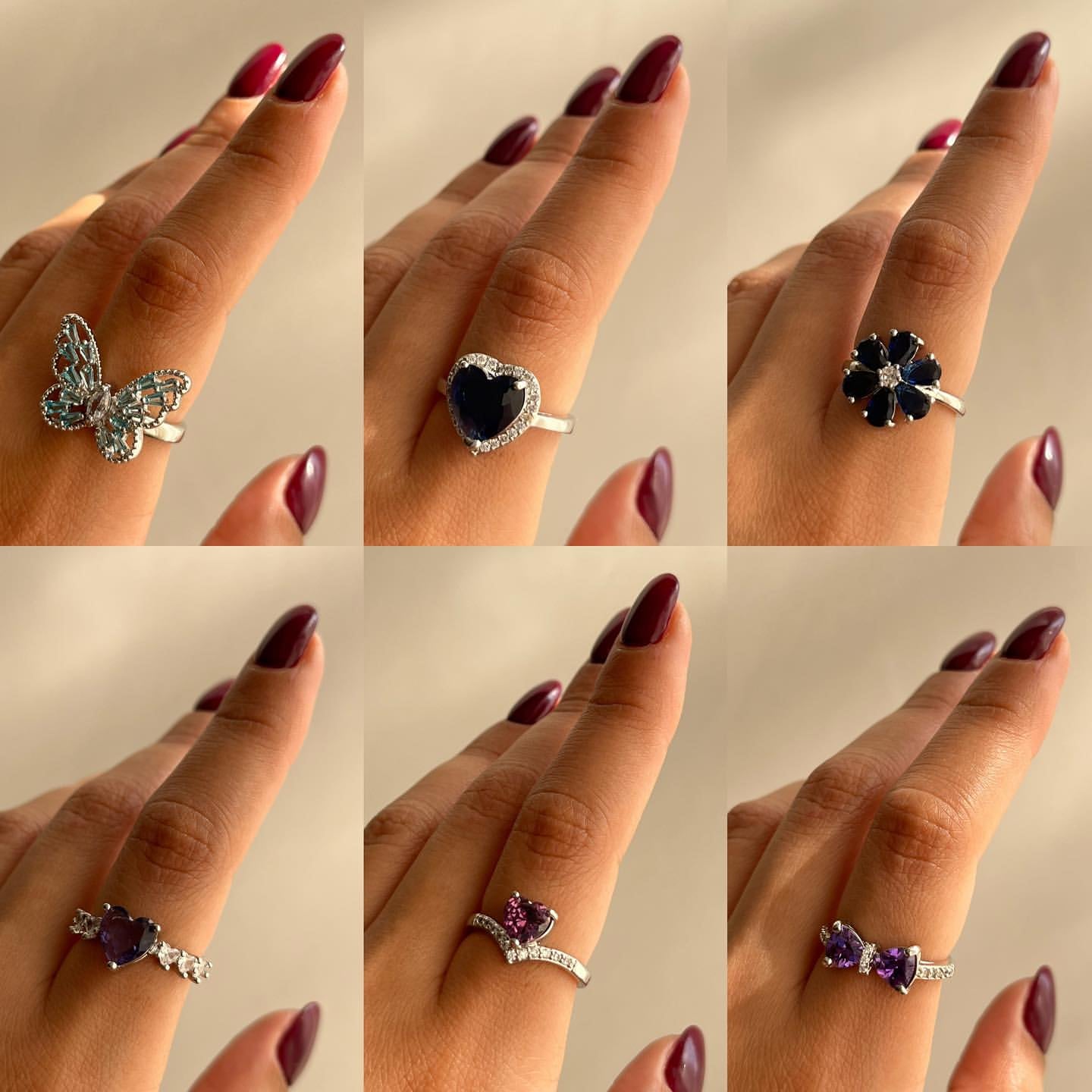 Kyaralane™ Beautiful Adjustable 12 Pcs Multi Combo Ring Set for All Occassions