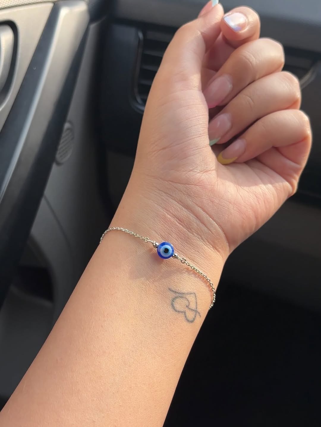 Premium Chain Evil Eye Bracelet Pure Sterling Silver With Free Gift Ring