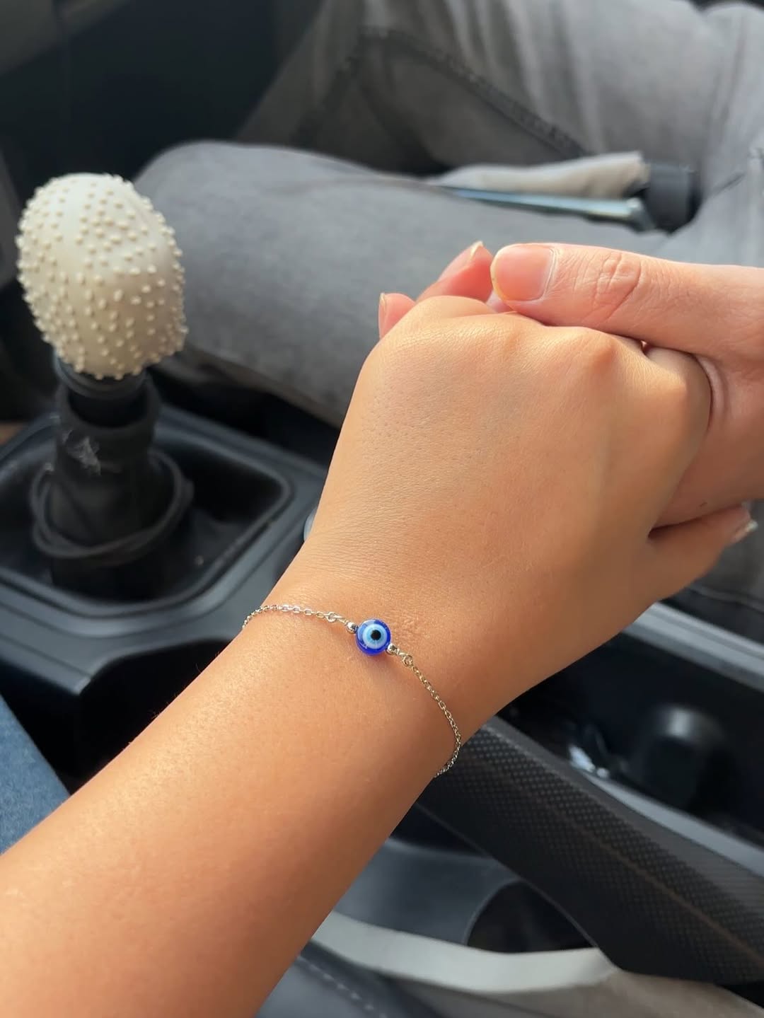 Premium Chain Evil Eye Bracelet Pure Sterling Silver With Free Gift Ring