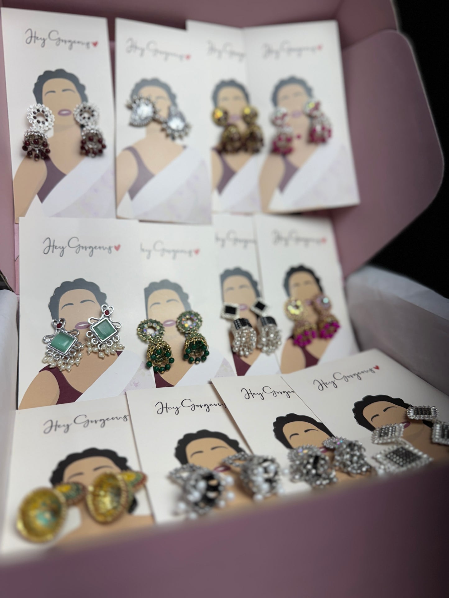 Mega Combo ; 12 Oxidised Jaipuri Jhumkas from Kyaralane + Free Rings Set
