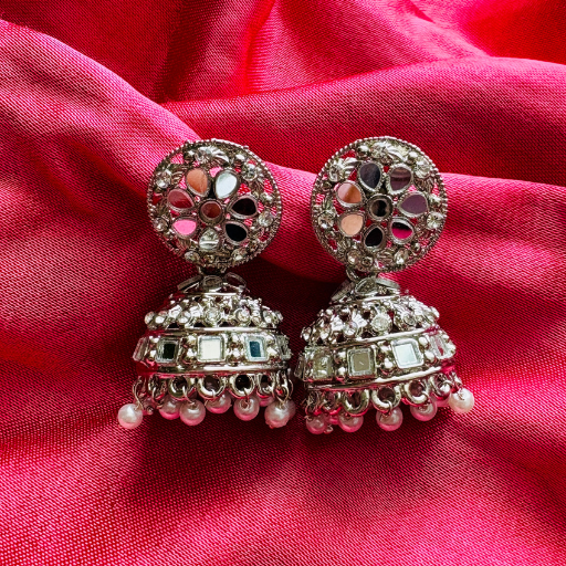 Premium Jaipuri Oxidized Set of 12 Jhumkas Combo With Free 3 Rings Set