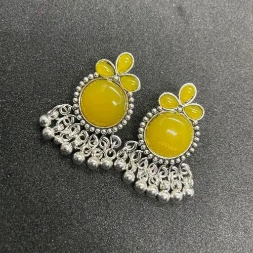 Premium Set Of 12 Oxidized Designer Earrings With Folding Jewelry Box and Free 3 Rings Set