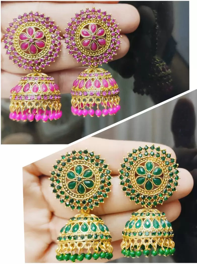 Premium Udaipur Oxidized Set of 12 Jhumkas Combo With Free Gift