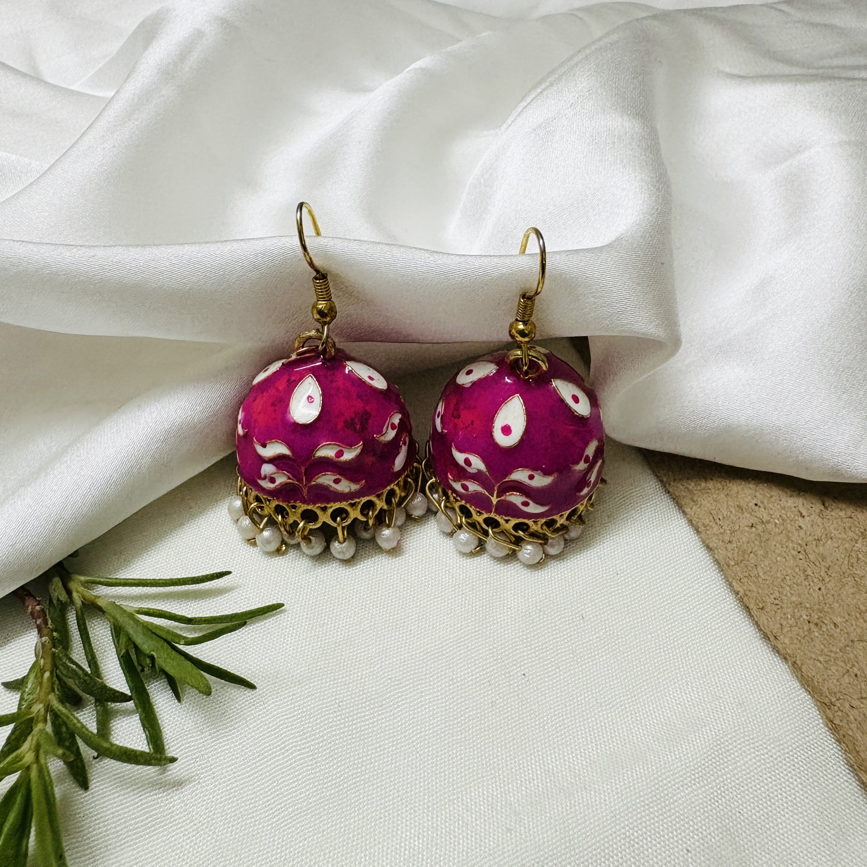 Premium Jaipuri Oxidised Set Of 12 Jhumkas Combo With Free 3 RINGS Set