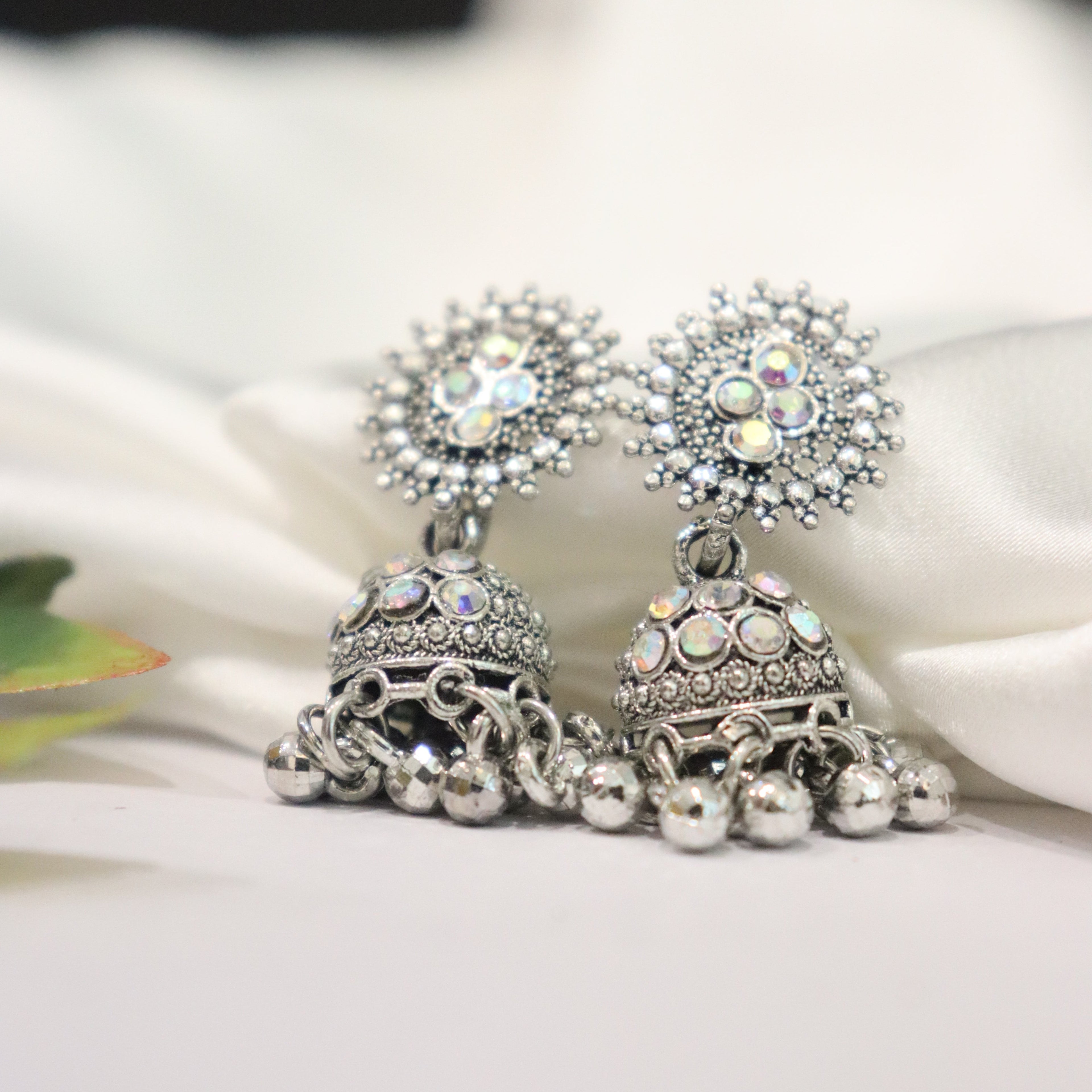 Premium 12 Combo Oxidised New Jaipuri Jhumkas with Free Rings Set