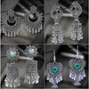 Premium Jaipuri Oxidized Set Of 12 Jhumkas Combo With Free Gift